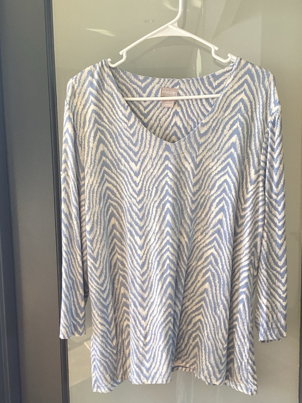 Bracelet sleeve top blue/white